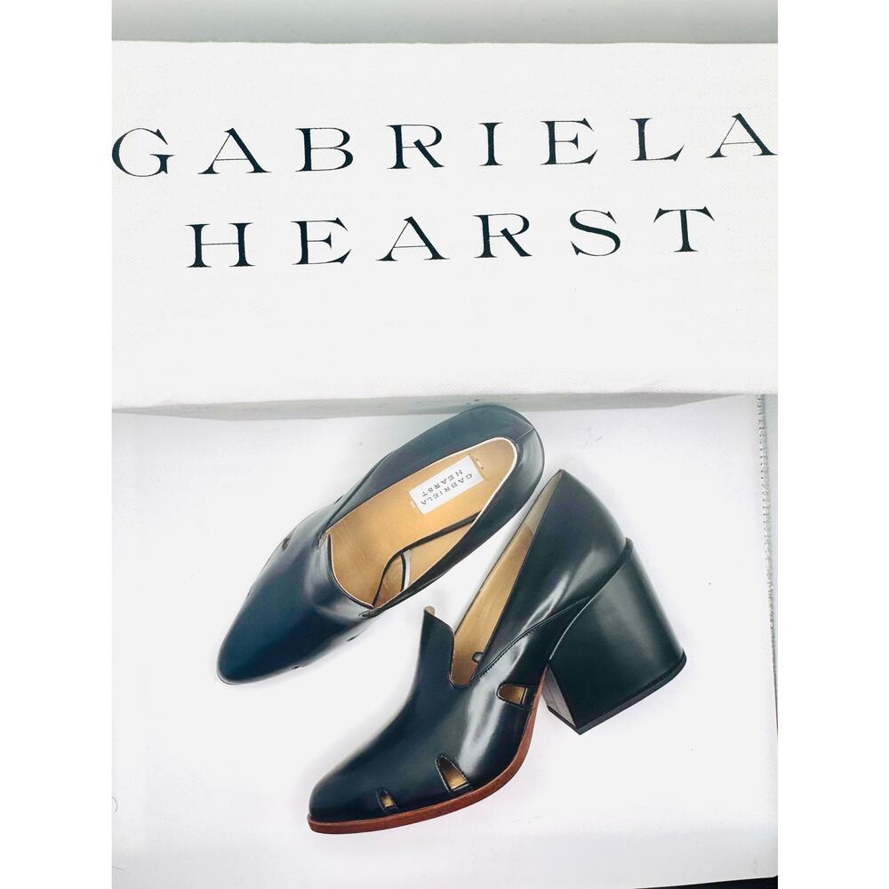 Gabriela Hearst Eliza 80mm Leather Loafer Pumps NIB Black EU 41 - Picture 4 of 10